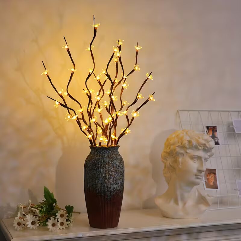 Desk Setup Lamp - 1/2 Stück 20LED Kirschblütenbaum-Zweiglichter für Innen-
